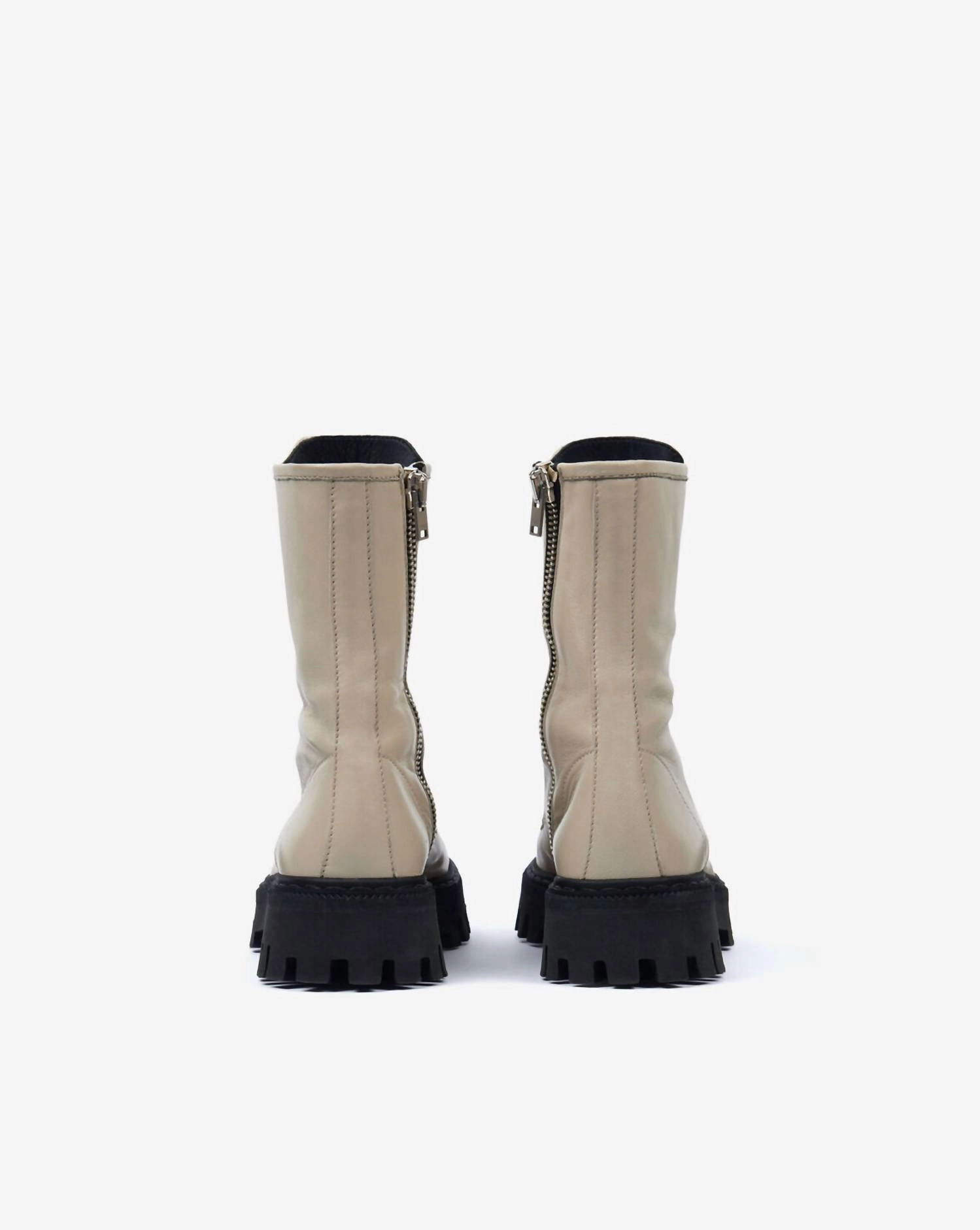 Women Kosmic Lace-Up Boots In Beige