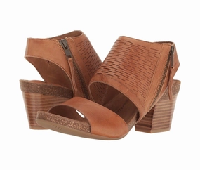 Women Milan Block Heeled Sandal In Tan Womens Slip-On Sandals clearance