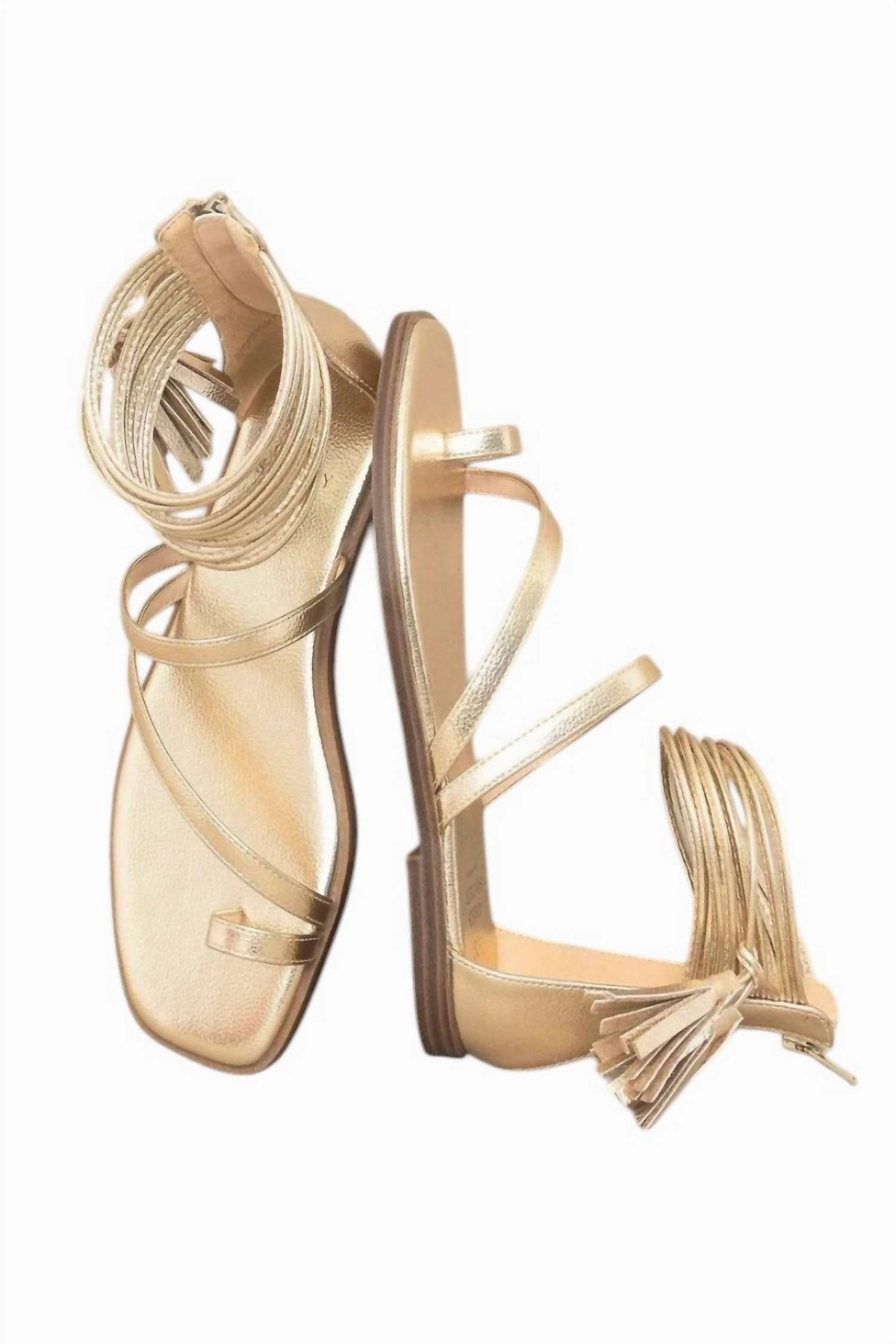 Women's Abril Strappy Sandals In Metallic Gold Online store for Womens Sandals
