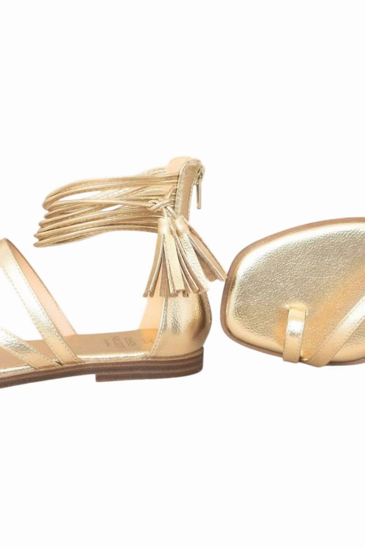 Women's Abril Strappy Sandals In Metallic Gold