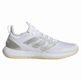 Women's Adizero Ubersonic 4 Tennis Shoes In White/silver Cheap Athletic Shoes for Women