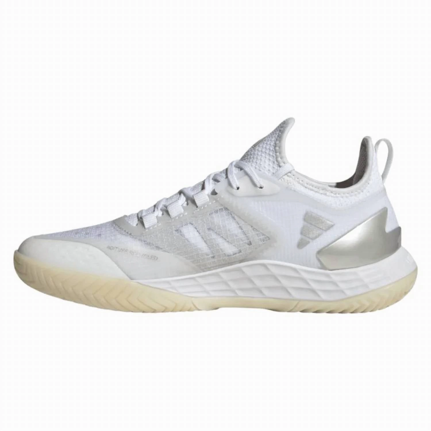 Women's Adizero Ubersonic 4 Tennis Shoes In White/silver