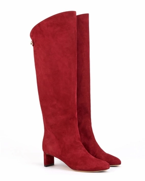 Women's Adry Mid Heel Boots In Burgundy Womens Boots sale online