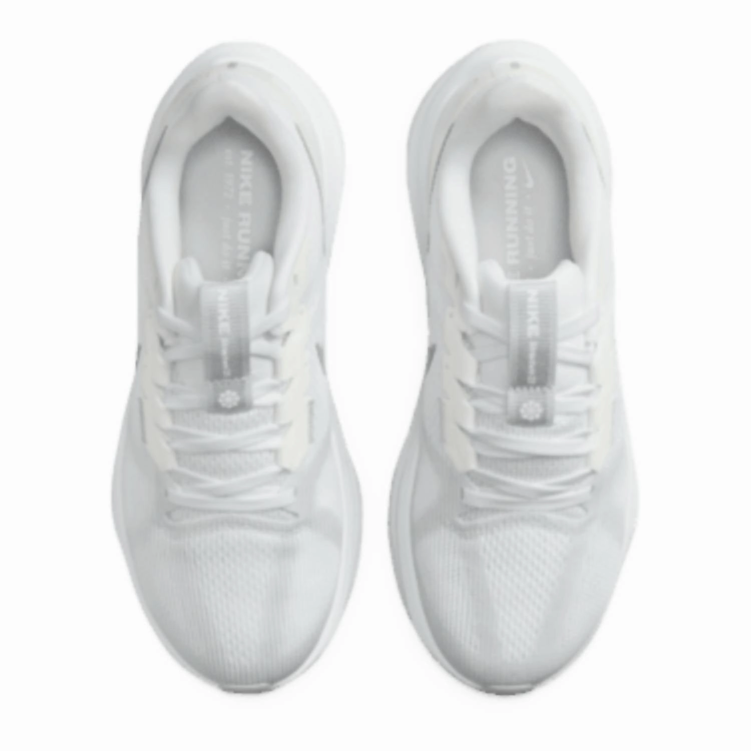 Women's Air Zoom Structure 25 Shoes In White/pure Platinum/metallic Silver