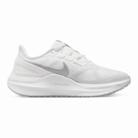 Women's Air Zoom Structure 25 Shoes In White/pure Platinum/metallic Silver Cheap Athletic Shoes for Women