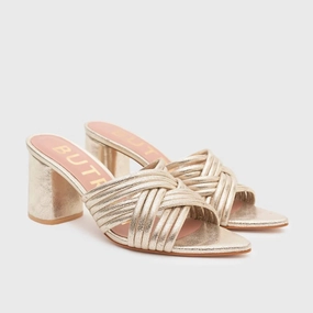 Women's Alessia Pump In Gold Cheap Womens Slide Sandals