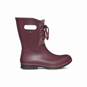 Women's Amanda Lace-Up Rain Boots In Burgundy Womens Winter & Rain Boots online