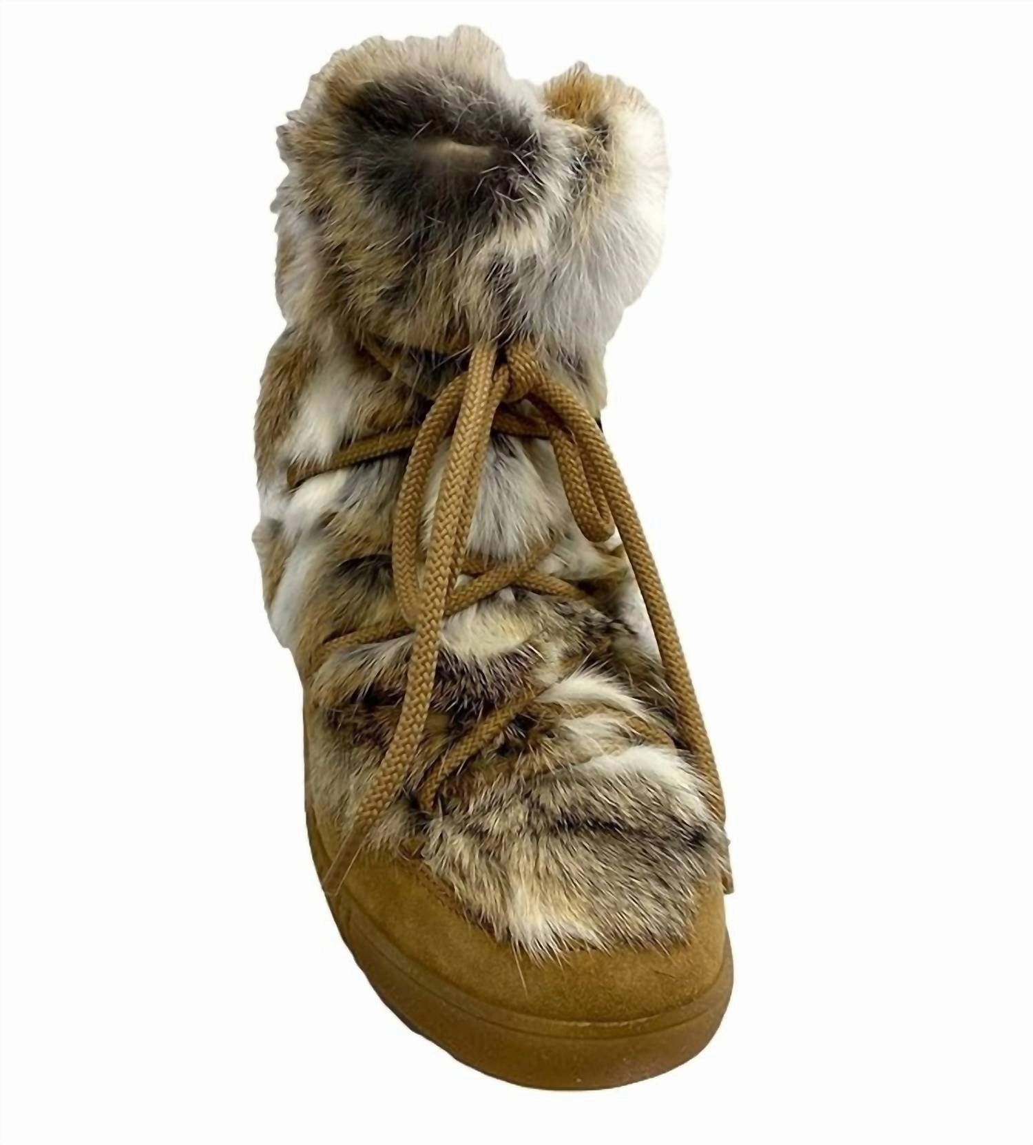 Women's Anet Zip Boot In Beige Suede/rabbit