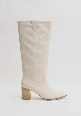 Women's Ariana Cowboy Boots In Cream Comfortable Womens Boots low price