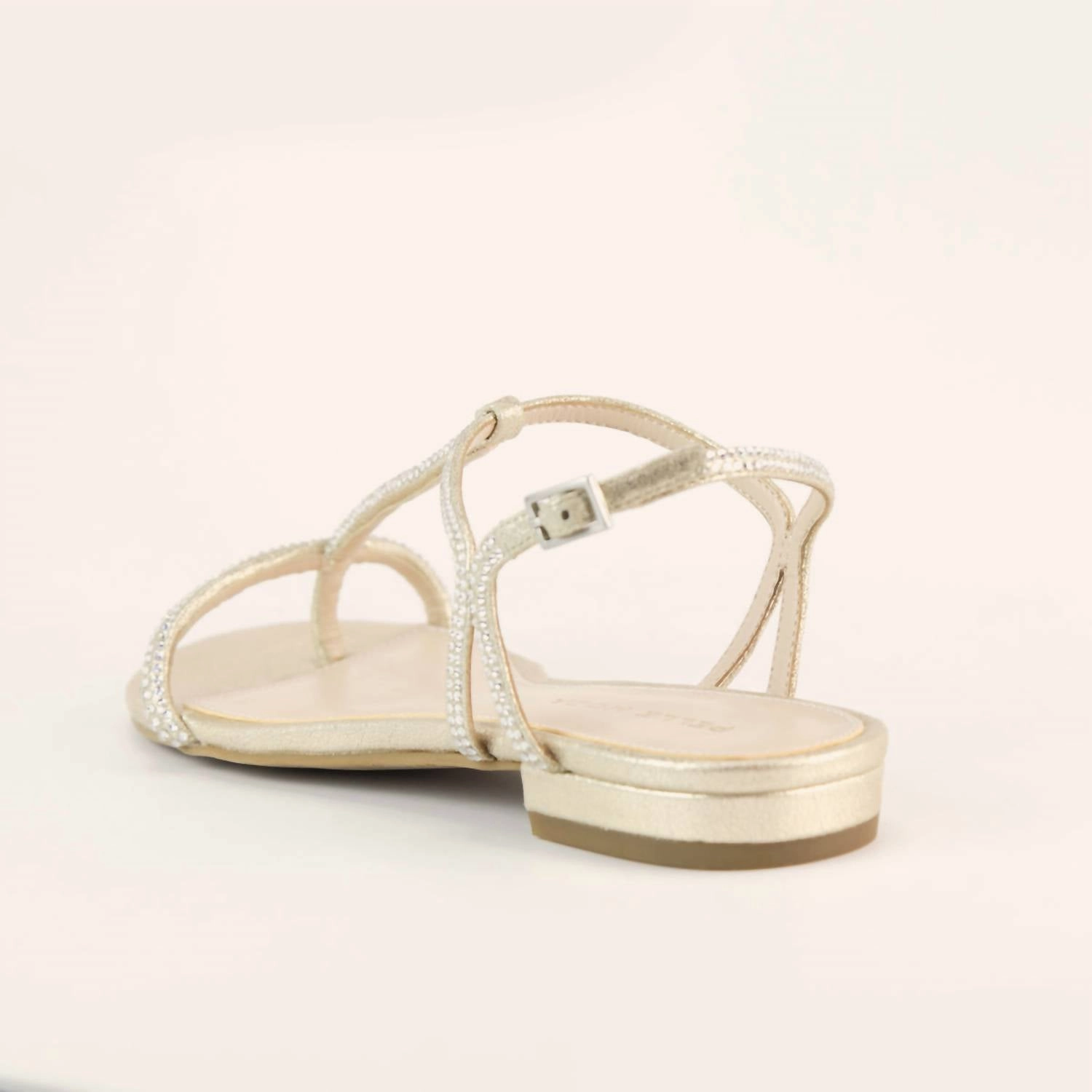 Women's Barber Metallic Suede Thong Sandal In Platinum Gold