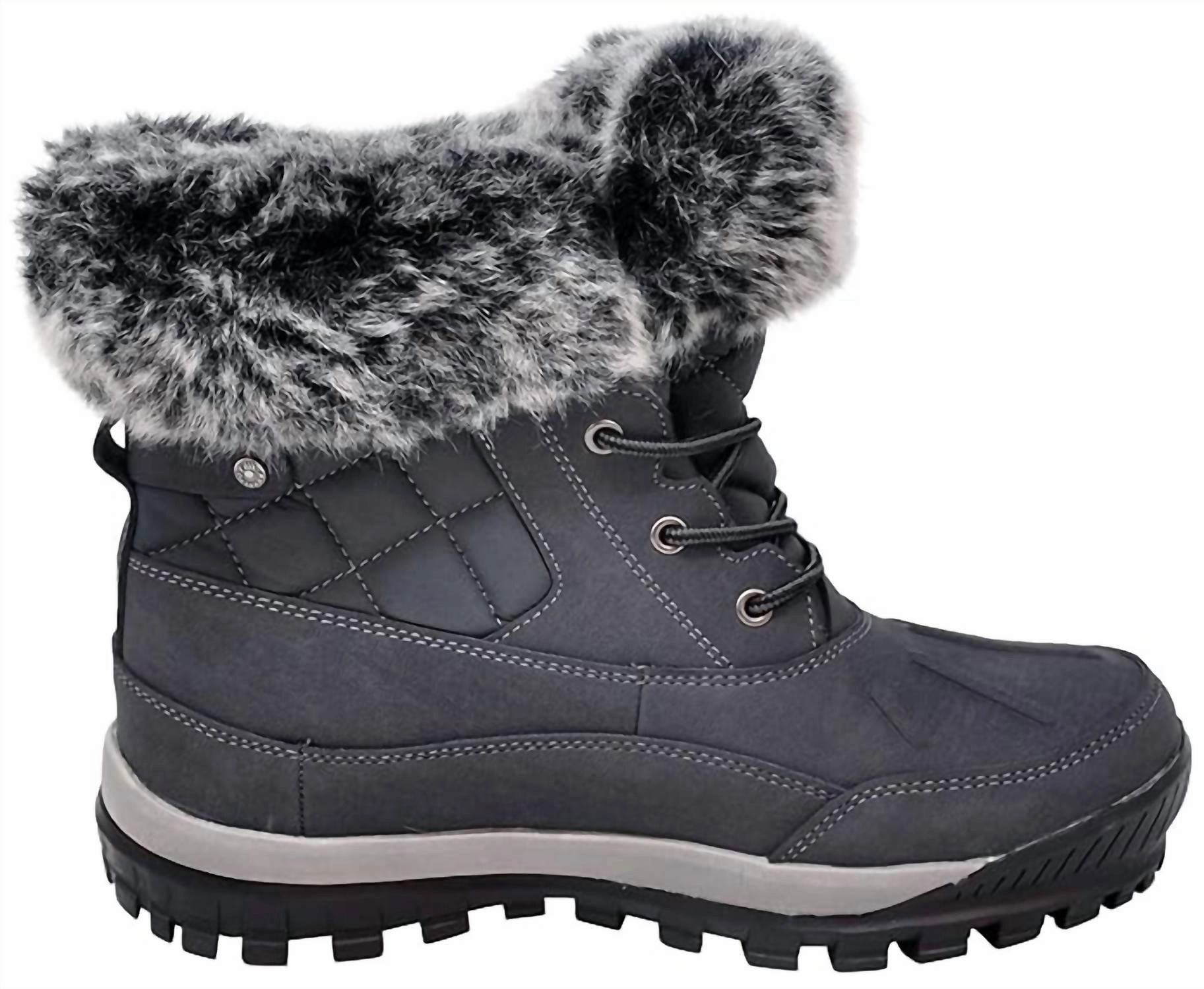 Women's Becka Winter Boots In Black/ Grey