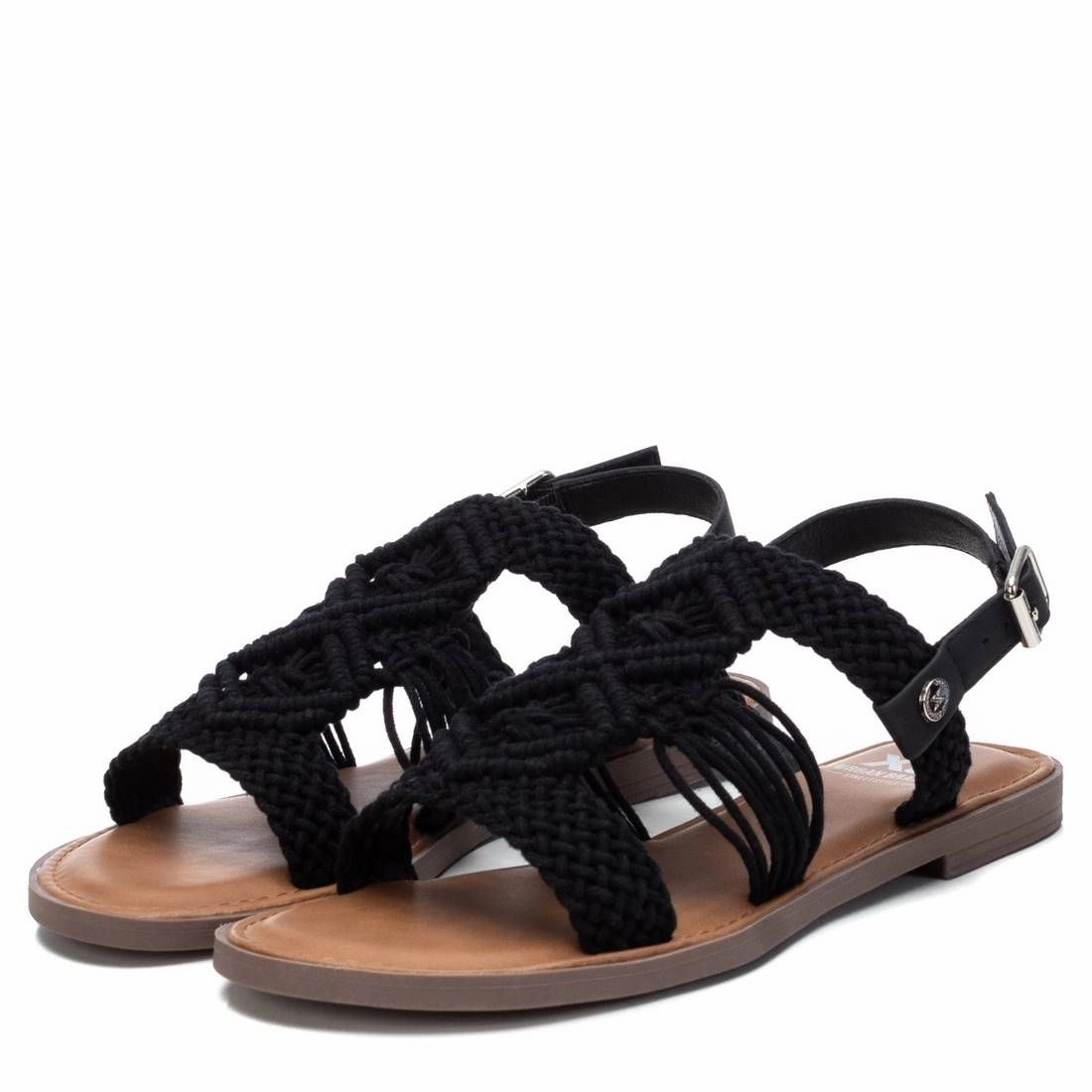 Women's Braided Strap Flat Sandals By XTI