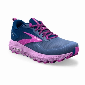 Women's Cascadia 17 Shoes In Navy Blue/purple/violet Cheap Athletic Shoes for Women