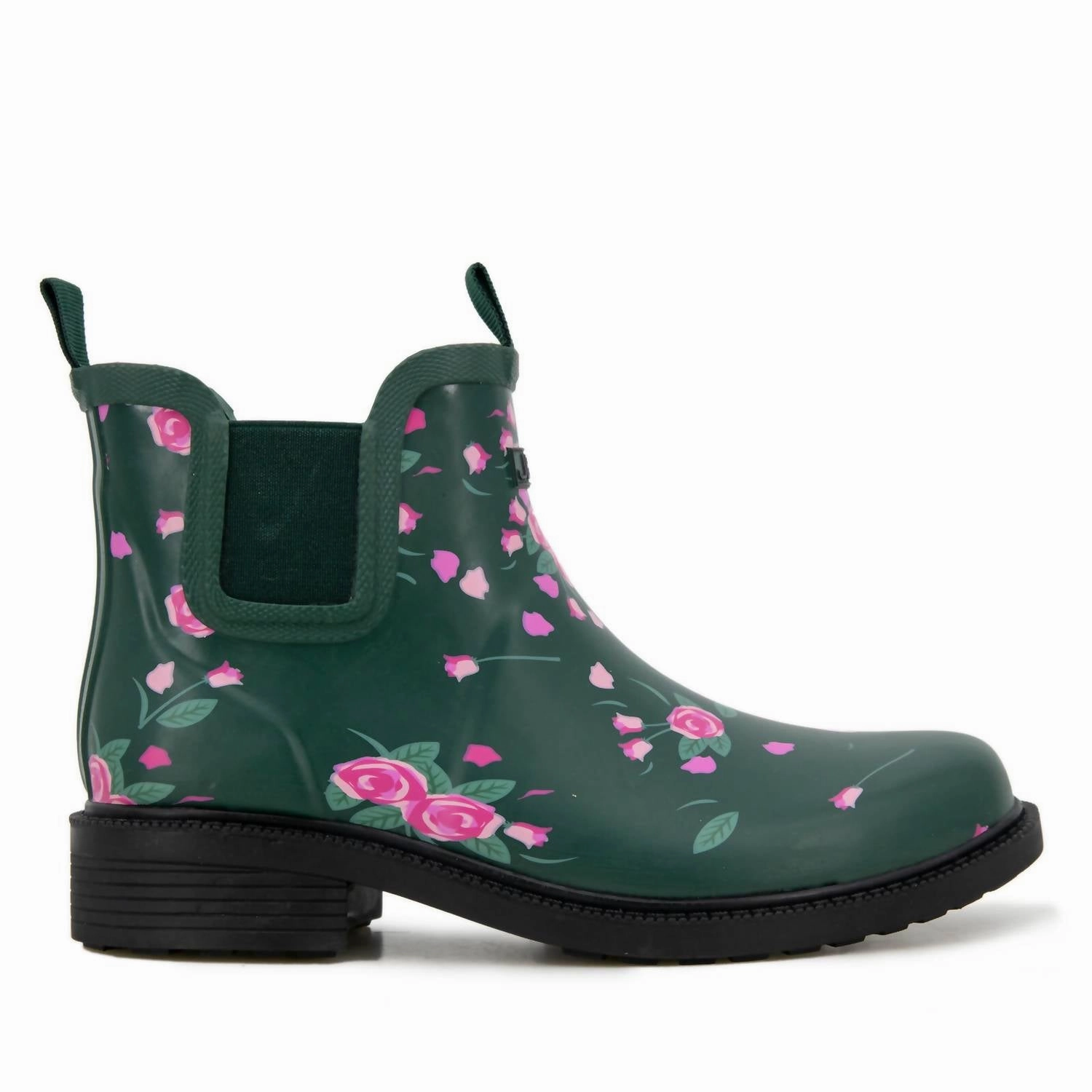 Women's Chelsea Floral Rain Boots In Green Floral Print