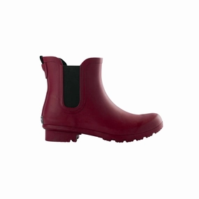 Women's Chelsea Rain Boots In Matte Maroon Womens Winter & Rain Boots online