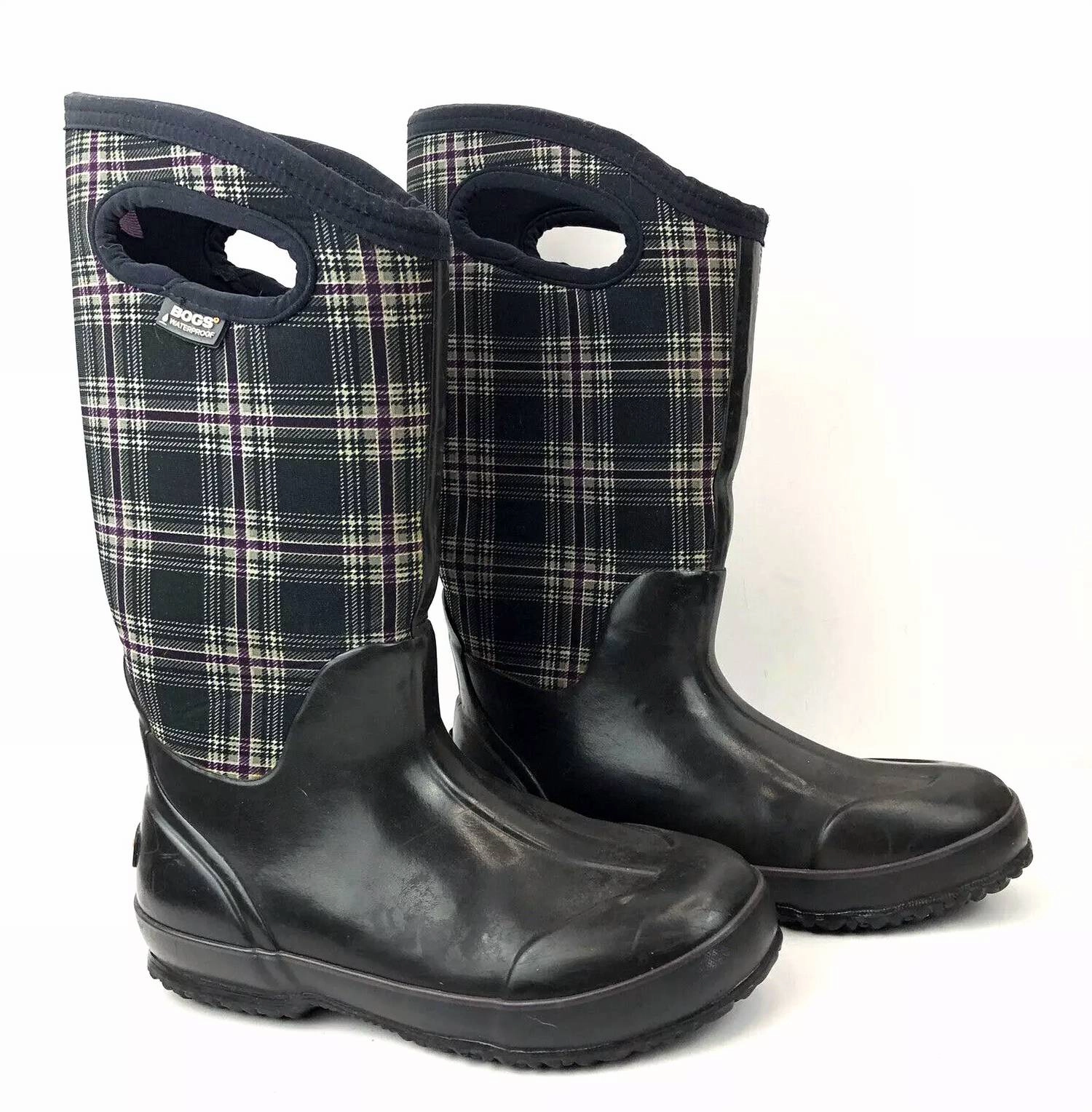 Women's Classic High Winter Boot In Black Plaid Womens Winter & Rain Boots online