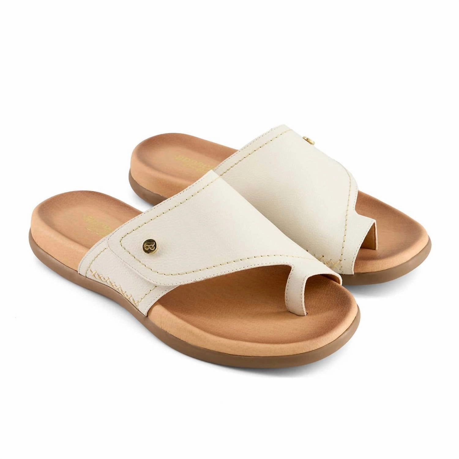 Women's Comfort Slip On Sandals In Beige