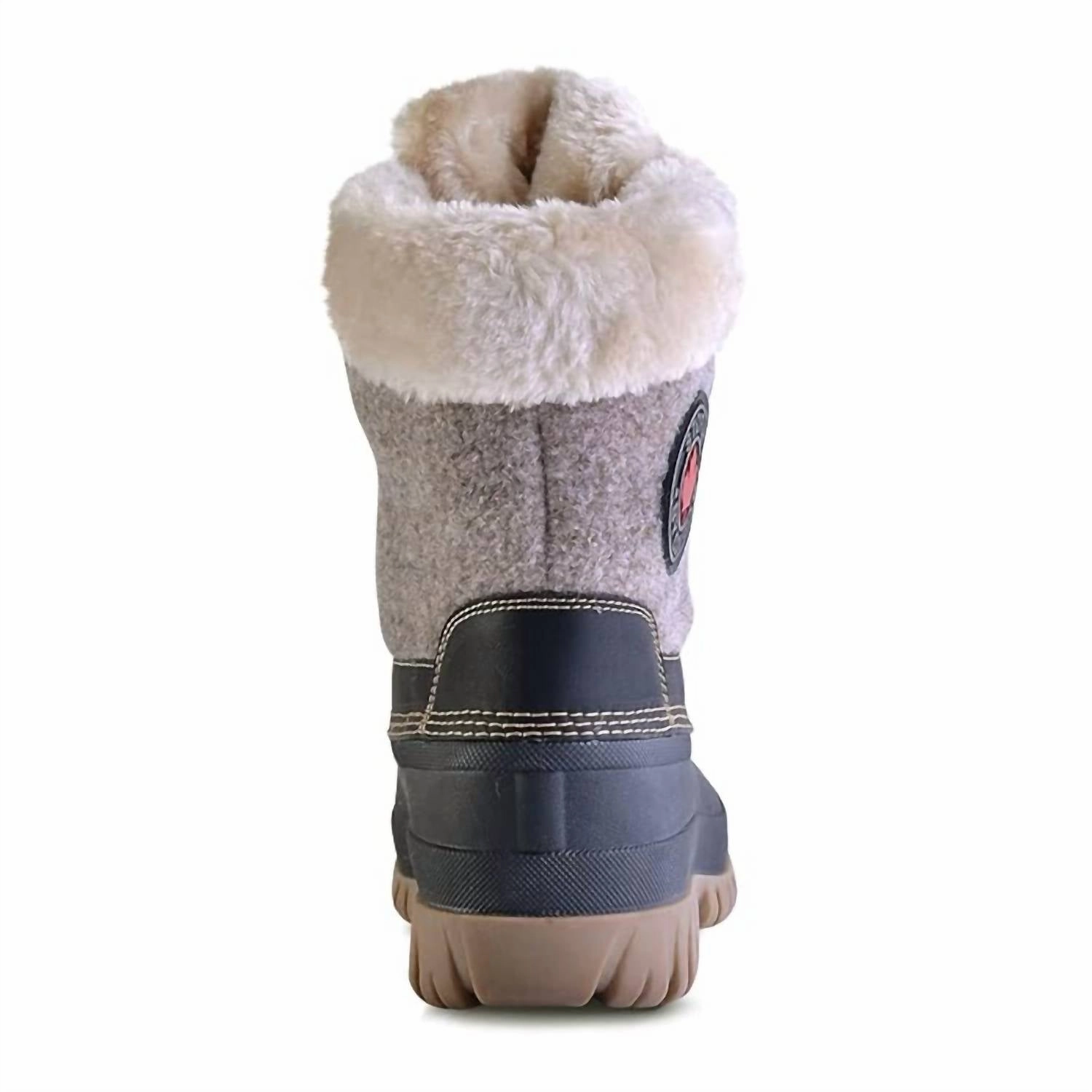 Women's Cozy Winter Boot In Black Taupe