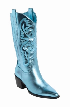 Women's Danilo Boots In Ice Blue Metallic Womens Boots sale online