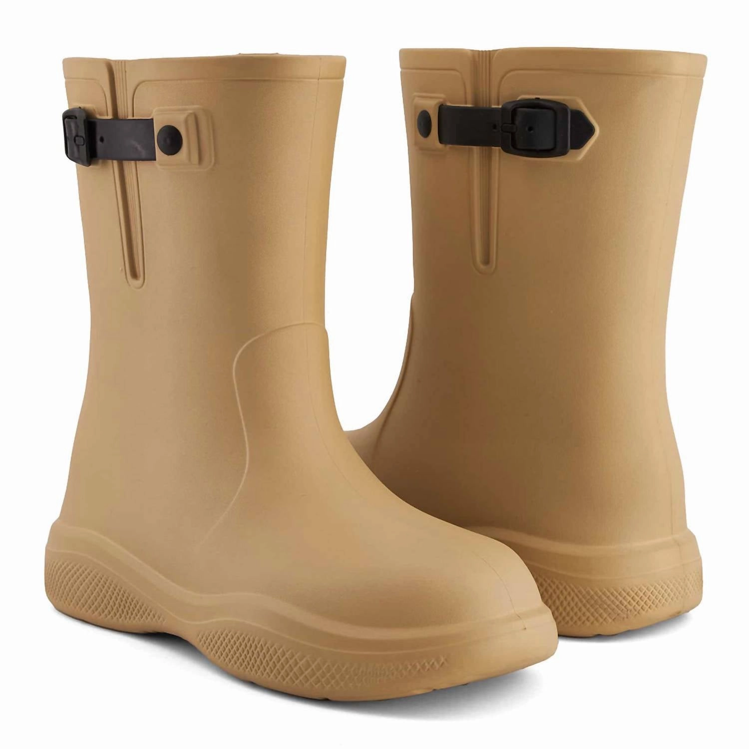 Women's Fashion Rain Boots In Beige