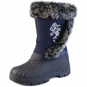 Women's Faux Fur Snow Boots In Grey Womens Winter & Rain Boots online