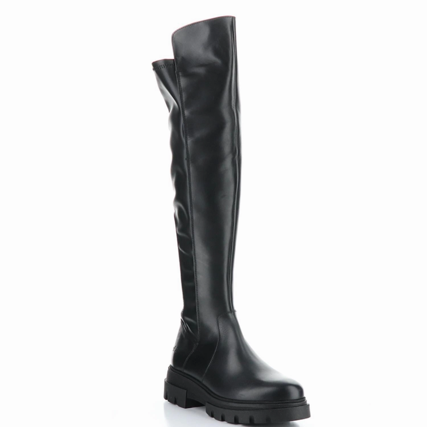 Women's Fifth Nappa Stretch Knee High Boot In Black Comfortable Womens Boots low price