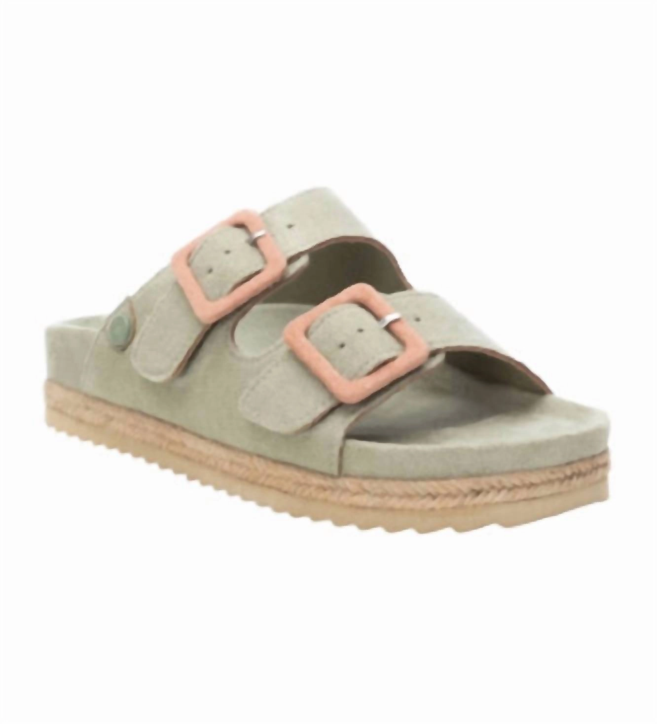 Women's Flat Sandals In Aqua