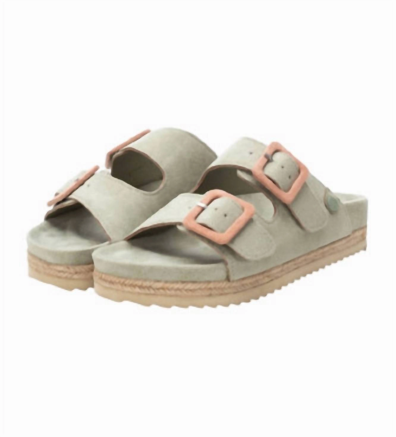 Women's Flat Sandals In Aqua