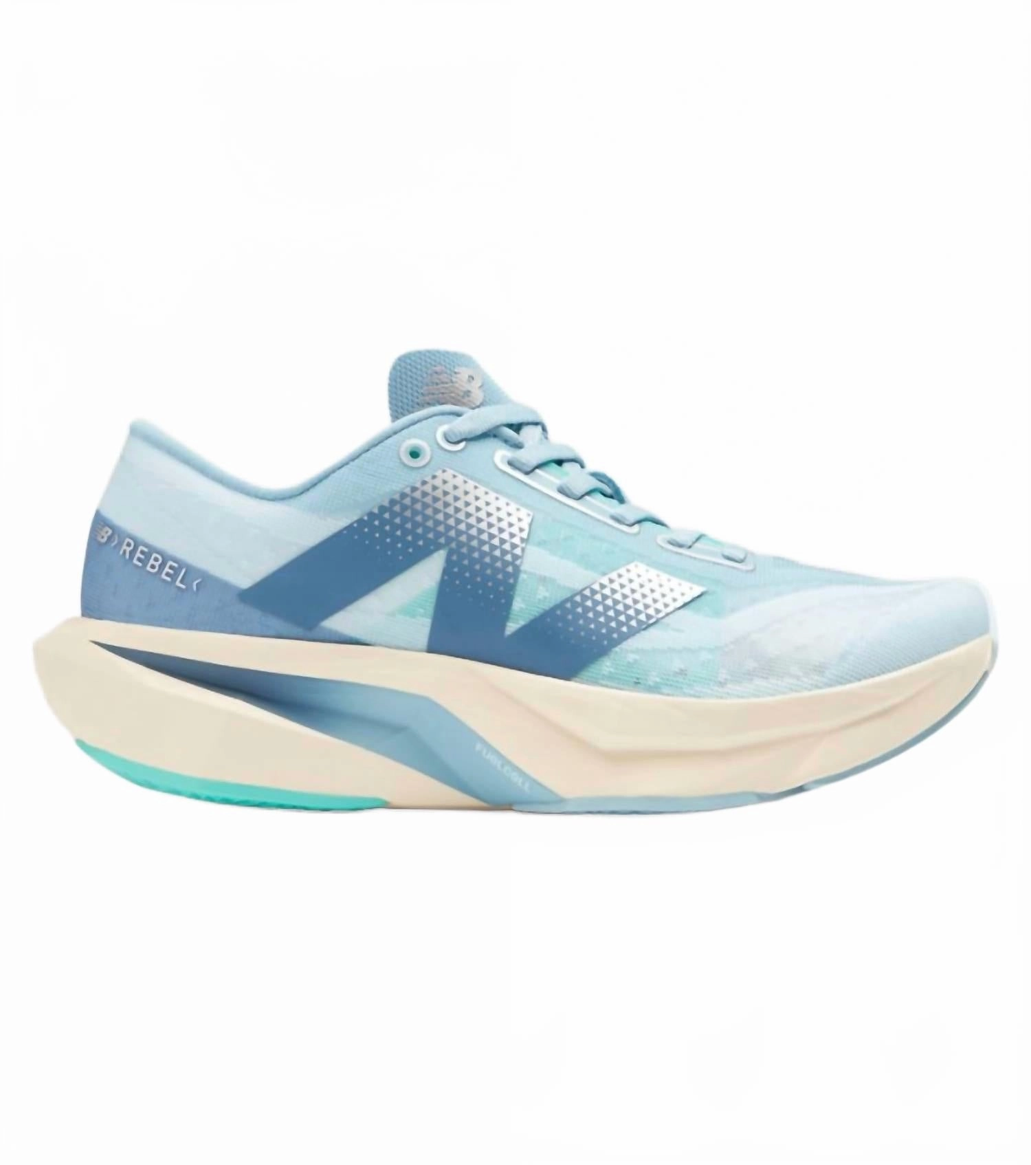 Women's Fuelcell Rebel V4 Shoes In Quarry Blue/chrome Blue/heron Cheap Athletic Shoes for Women