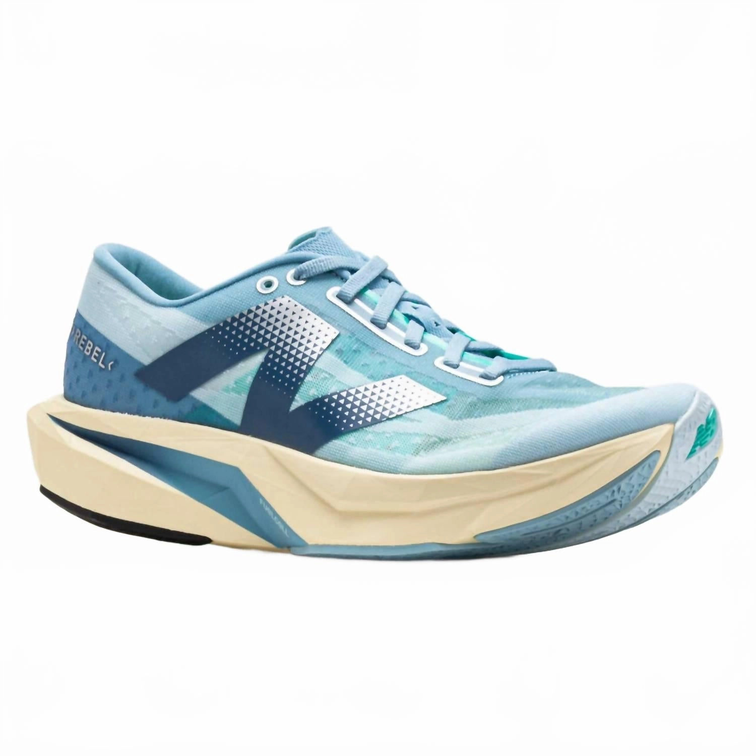 Women's Fuelcell Rebel V4 Shoes In Quarry Blue/chrome Blue/heron