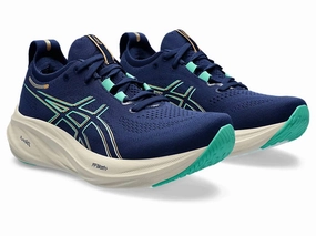 Women's Gel-Nimbus 26 Running Shoes In Blue Expanse/aurora Green Cheap Athletic Shoes for Women