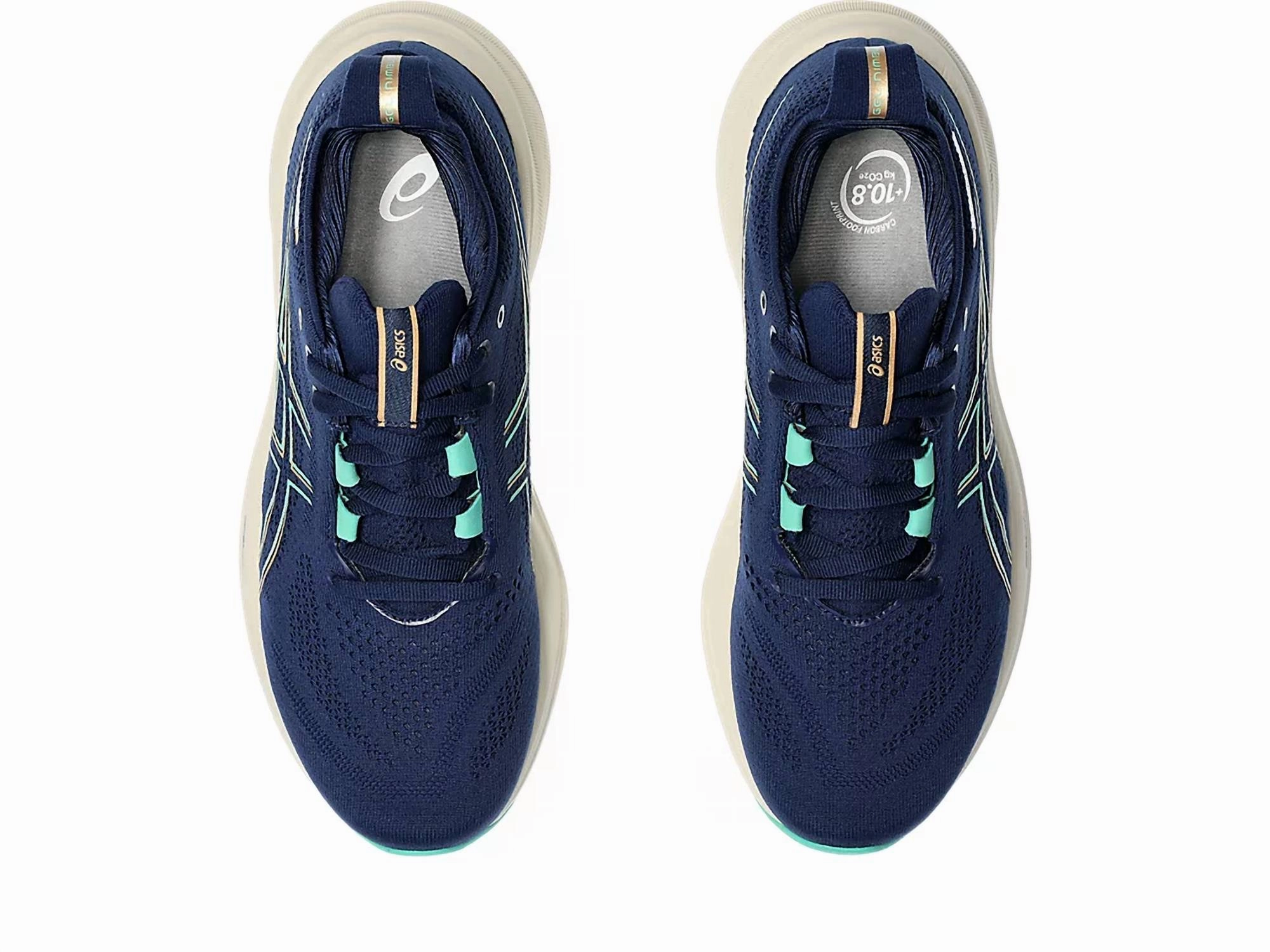 Women's Gel-Nimbus 26 Running Shoes In Blue Expanse/aurora Green