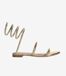 Women's Greta Flat Sandals In Gold Womens Sandals with big discounts