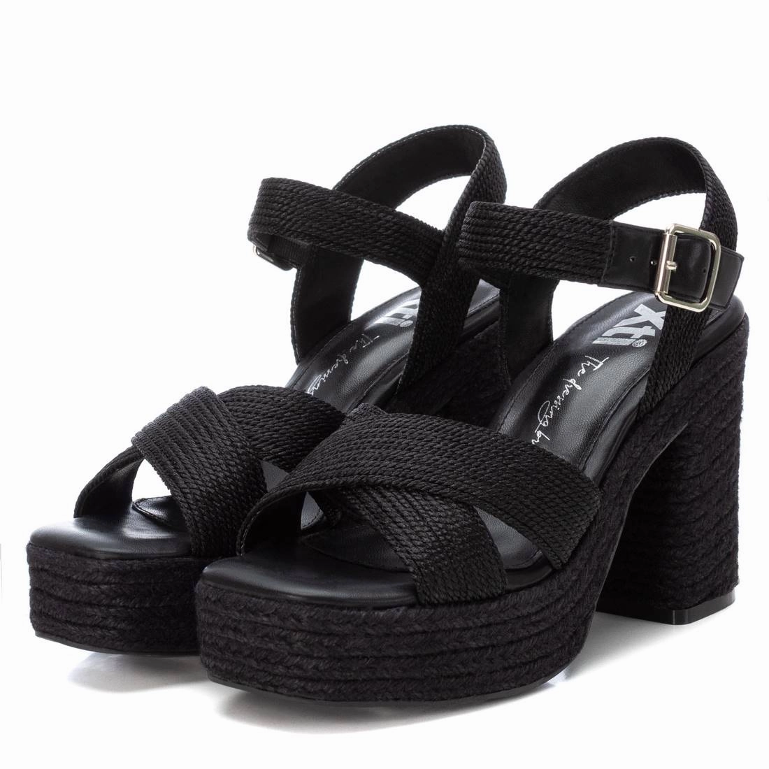 Women's Heeled Jute Platform Sandals By XTI
