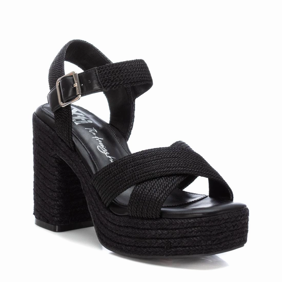 Women's Heeled Jute Platform Sandals By XTI