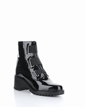 Women's Indie Elasticized Boots In Black Patent Promo on Womens Fashionable Boots