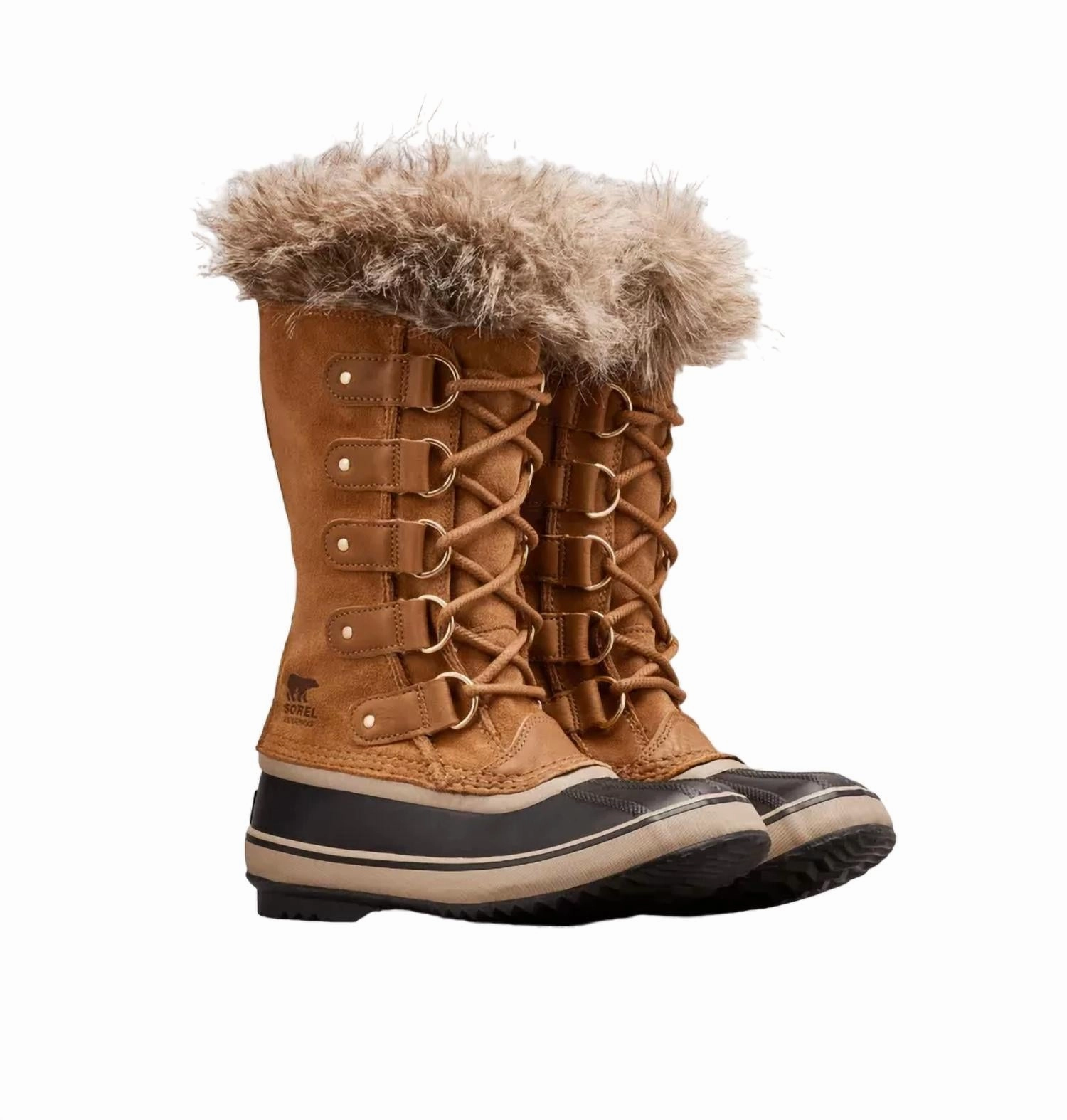 Women's Joan Of Arctic Winter Boot In Camel Brown,black