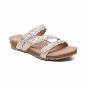 Women's Josie Braided Slides In Champagne Womens Slip-On Sandals clearance