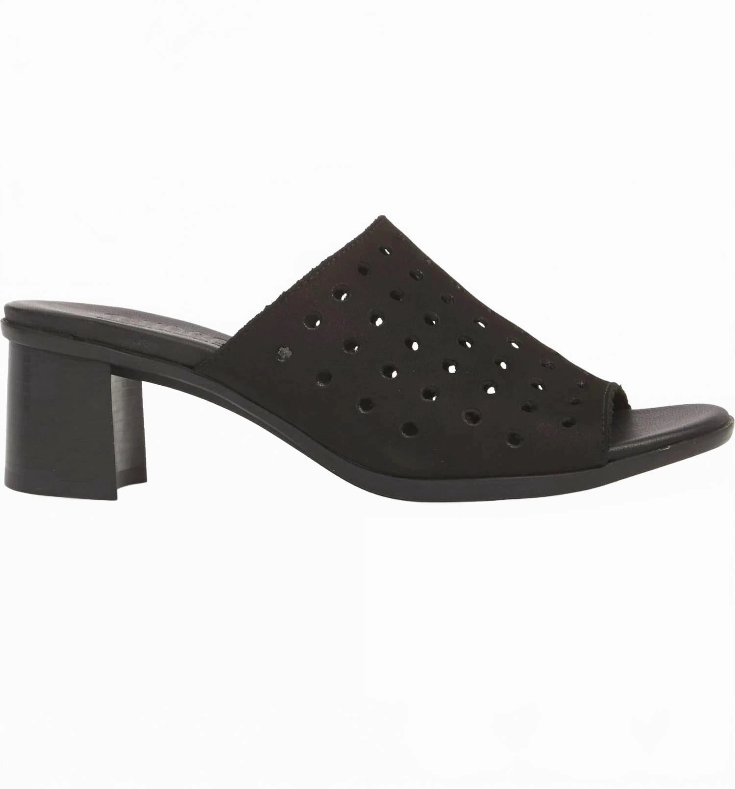 Women's Jules Nubuck Sandal In Black Nubuck Cheap Womens Slide Sandals
