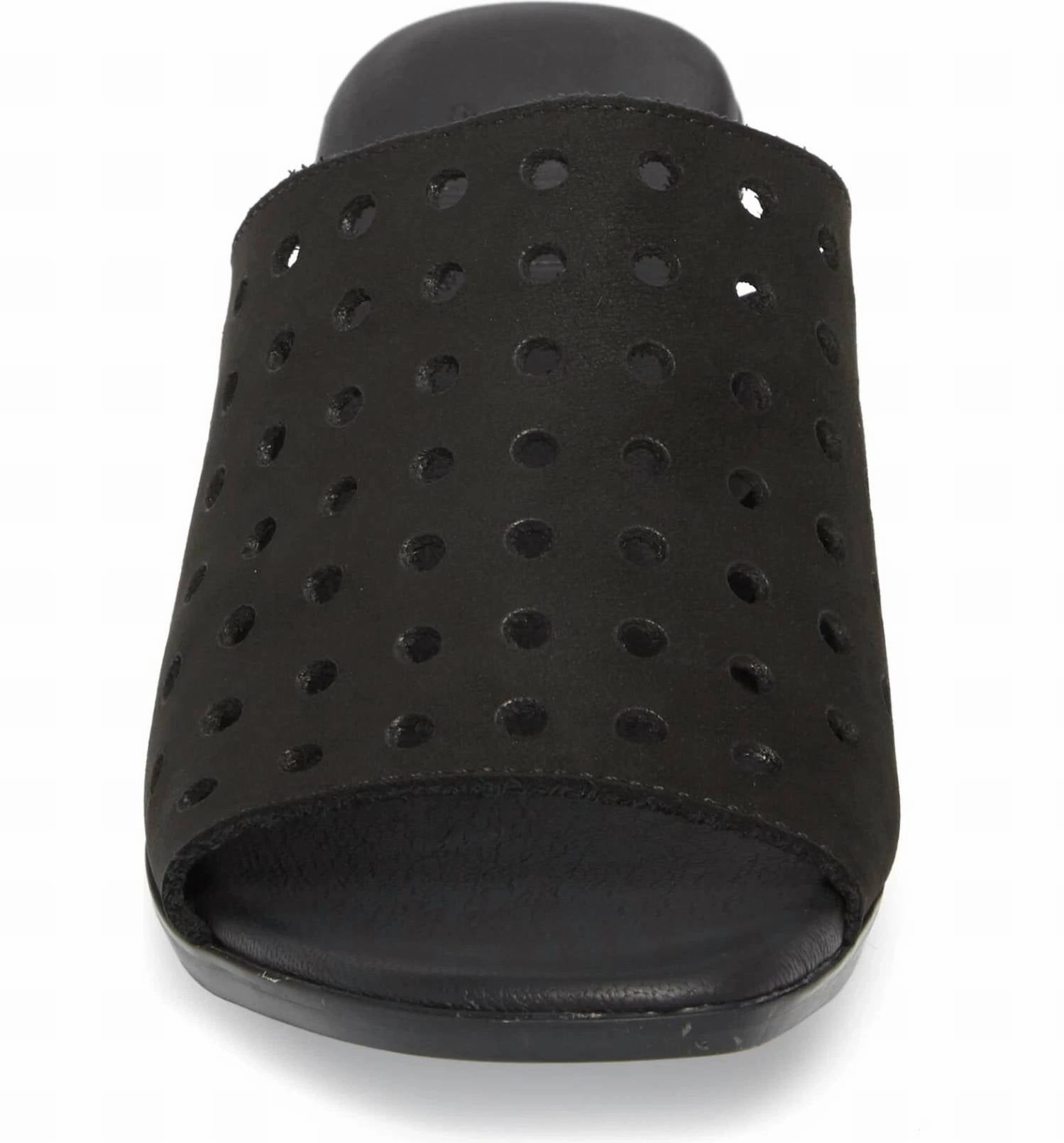 Women's Jules Nubuck Sandal In Black Nubuck