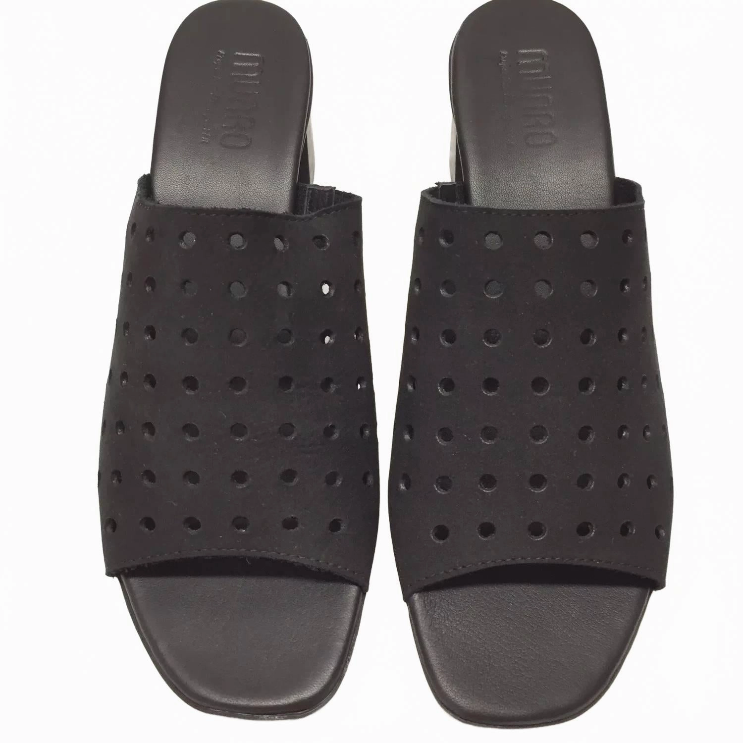 Women's Jules Nubuck Sandal In Black Nubuck