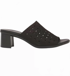Women's Jules Nubuck Sandal In Black Nubuck Cheap Womens Slide Sandals