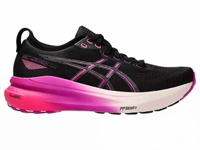 Women's Kayano 31 Sneaker In Black/ Bold Magenta Cheap Athletic Shoes for Women