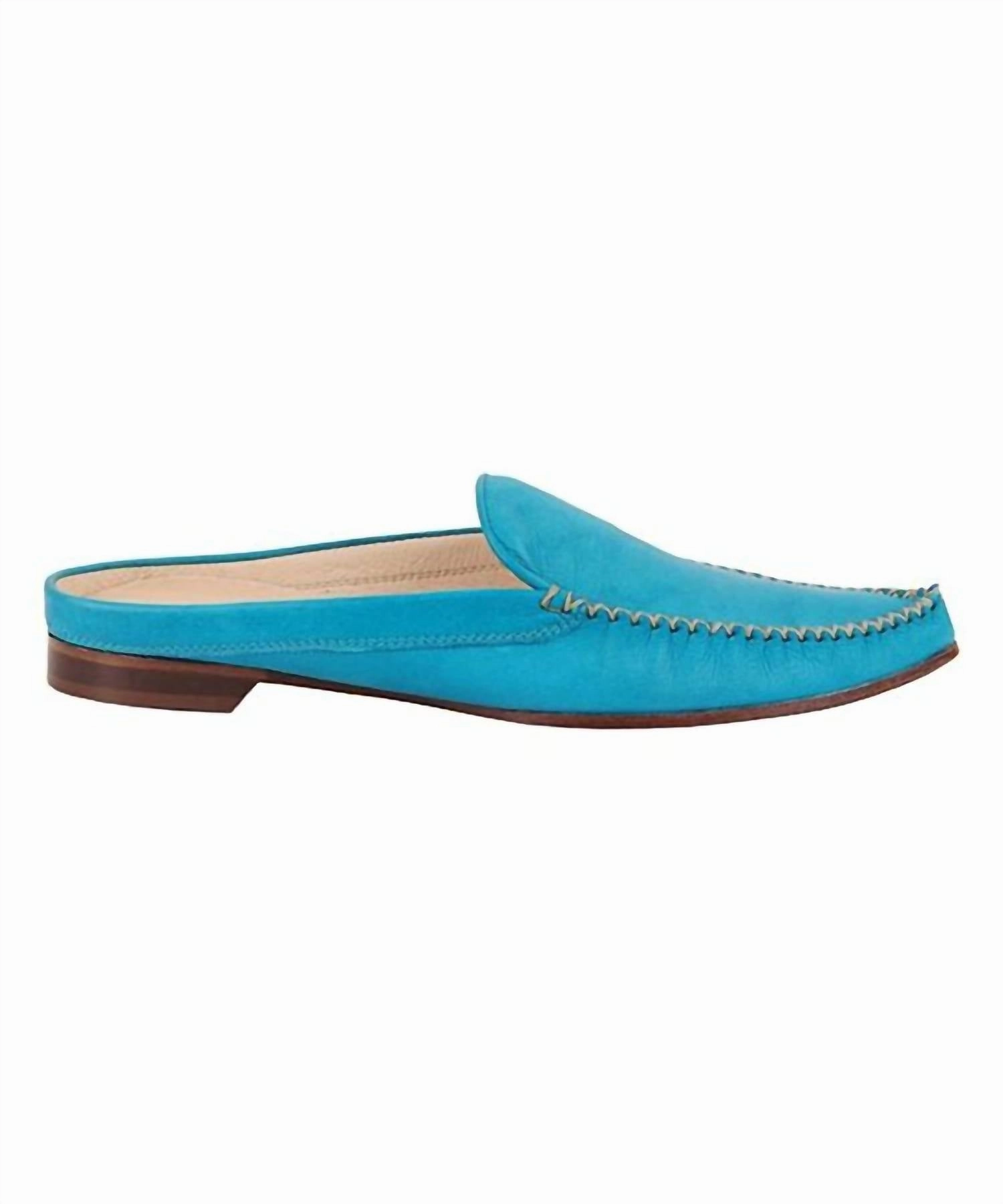 Women's Keaton Leather Sandal In Teal Leather