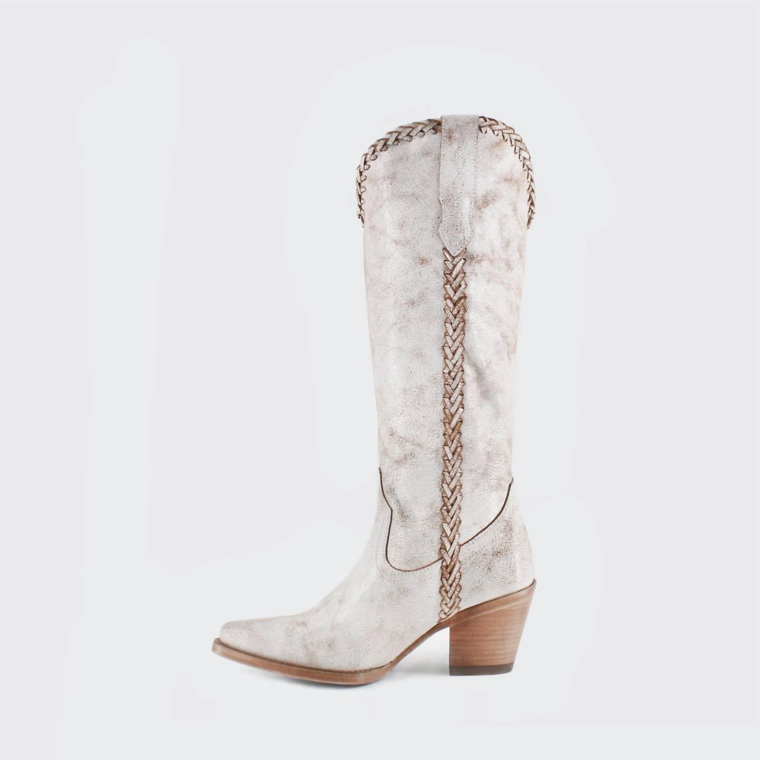 Women's Kenia Cowgirl Leather Boots In White