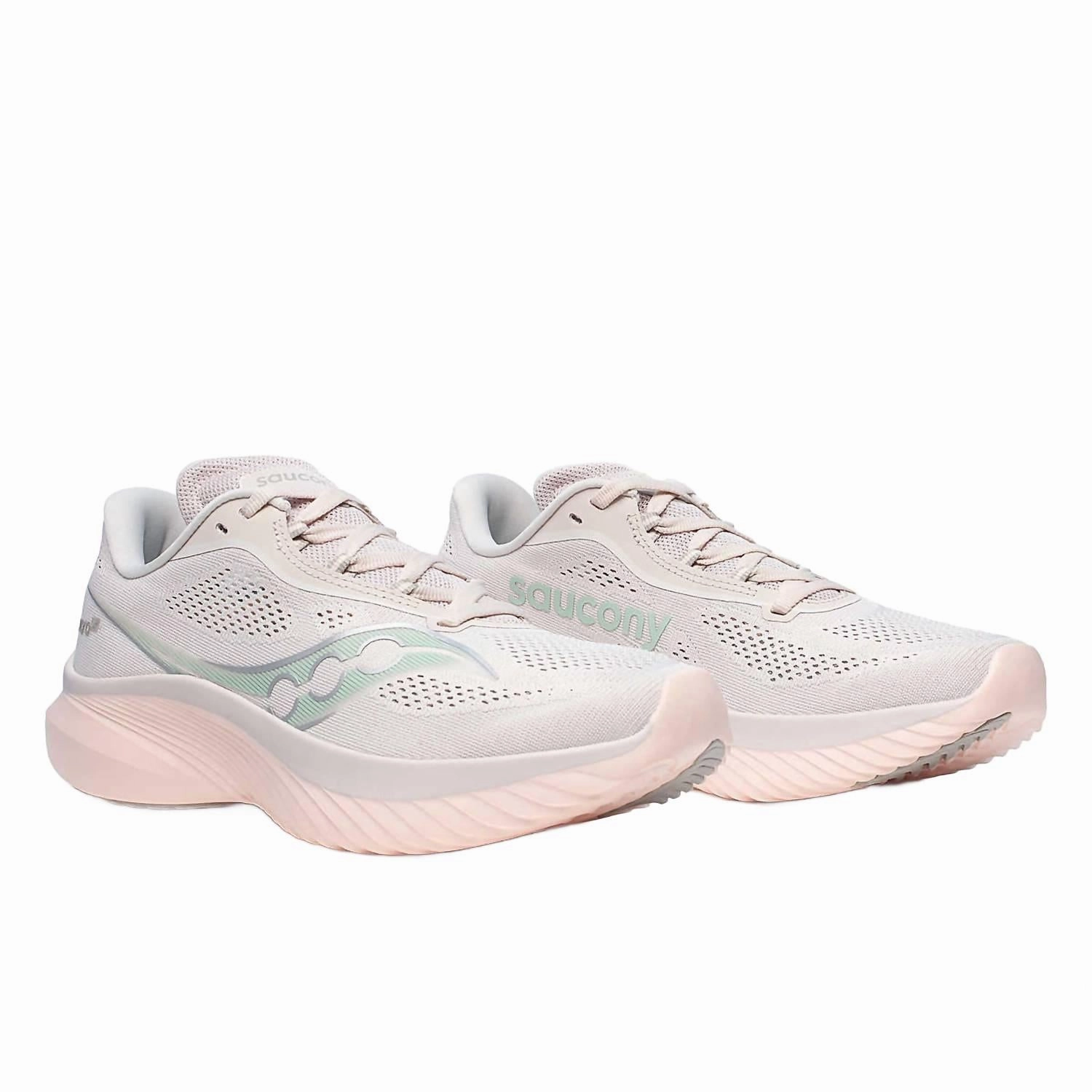 Women's Kinvara 15 Running Shoes In Moon/jade Cheap Athletic Shoes for Women