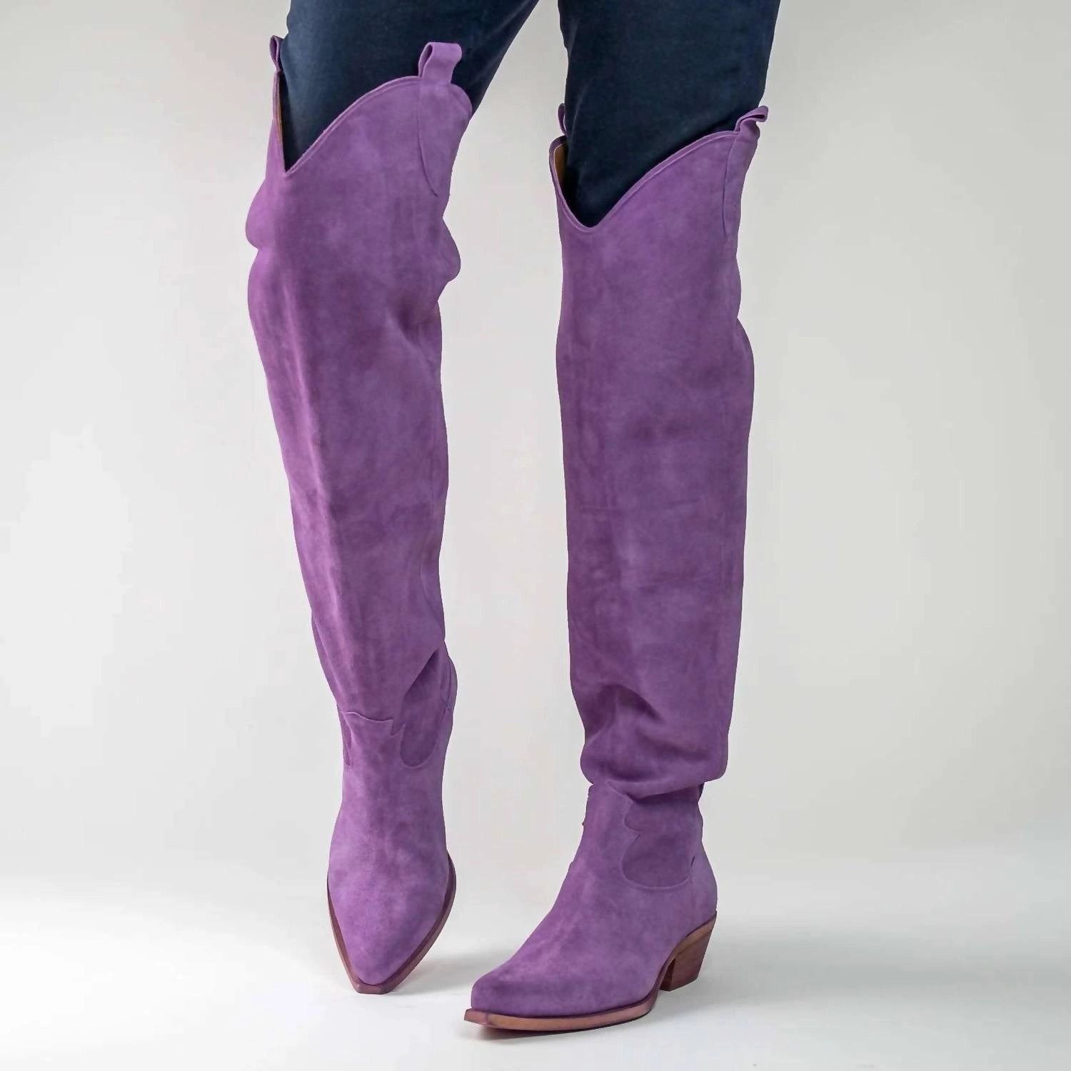 Women's Laramie Suede Boot In Lilac Purple
