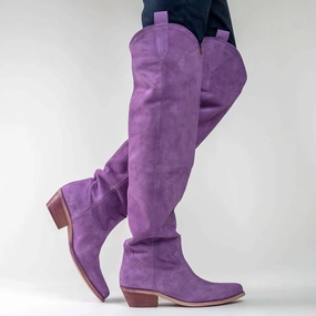 Women's Laramie Suede Boot In Lilac Purple Promo on Womens Fashionable Boots