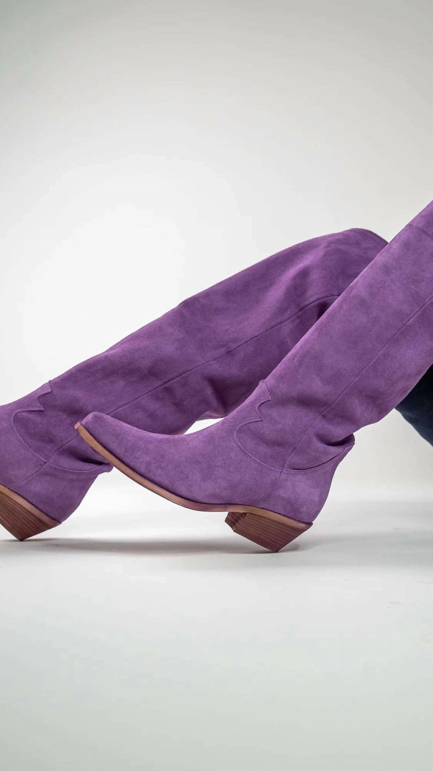 Women's Laramie Suede Boot In Lilac Purple