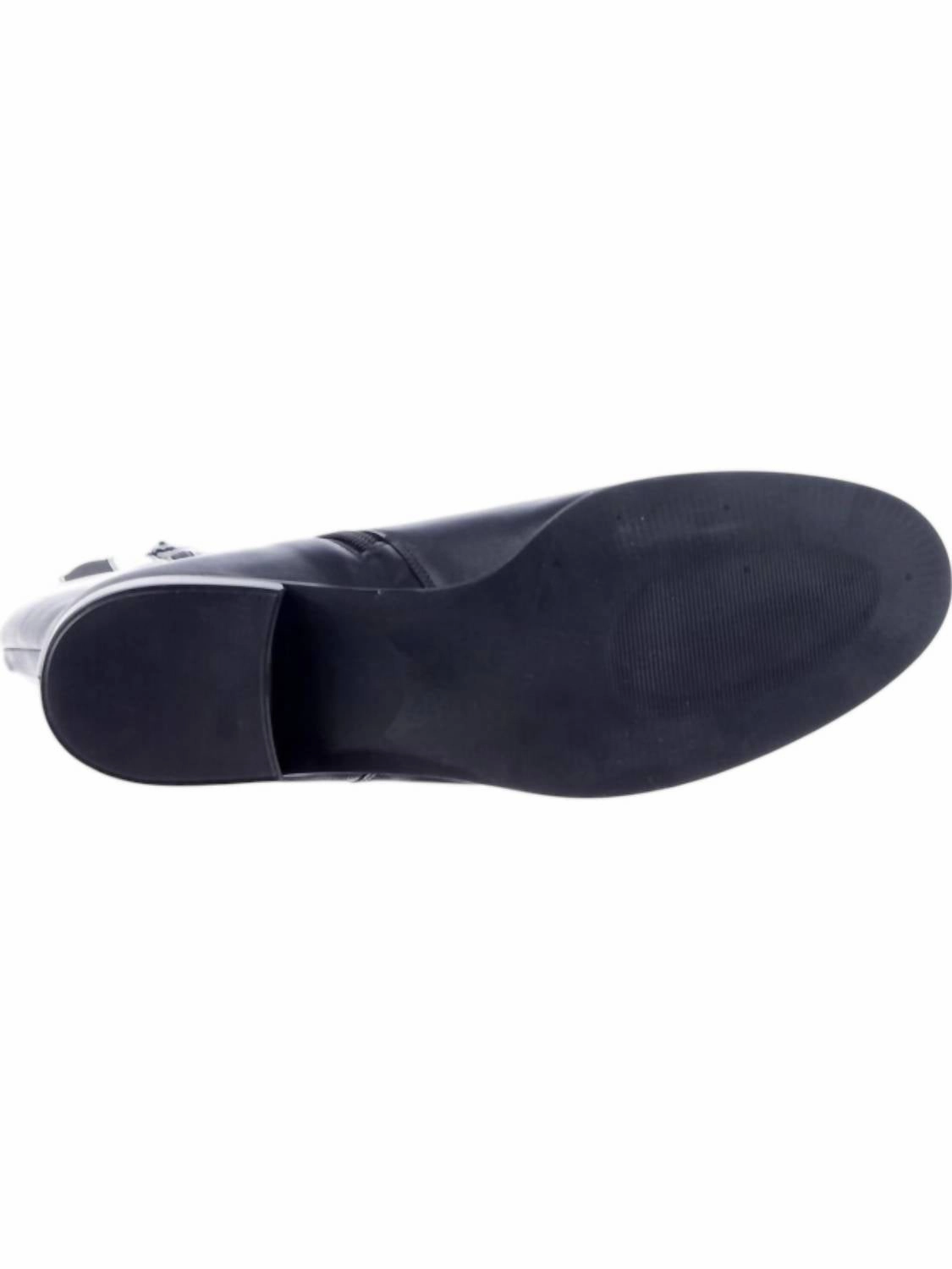 Women's Leather Tall Boots In Black